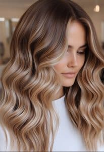 Golden Beige Balayage Hair