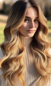 Golden Blonde Highlight Hair