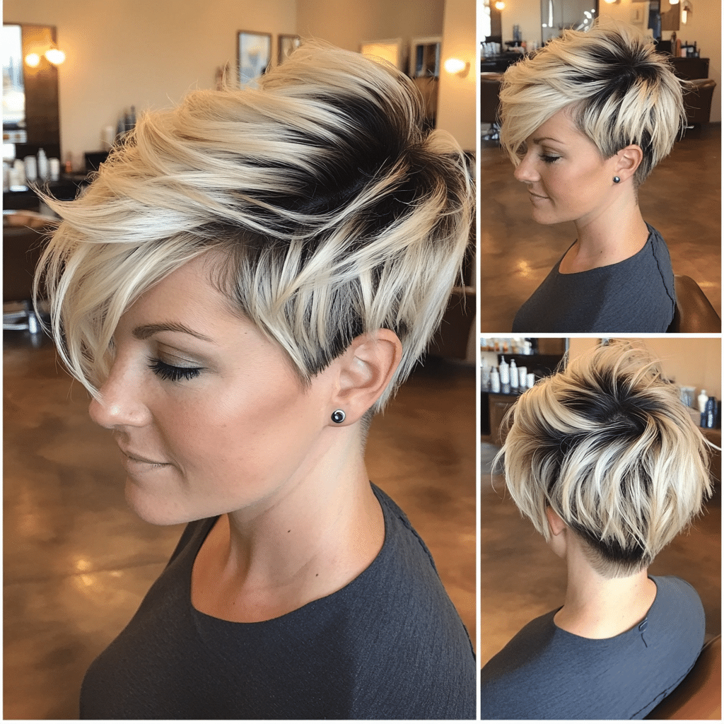 High-Contrast Platinum Blonde Hair