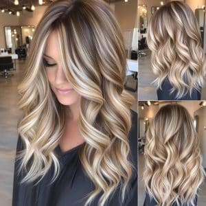 Honey Blonde Highlights on Brunette Hair