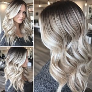 Icy Blonde Balayage Hair
