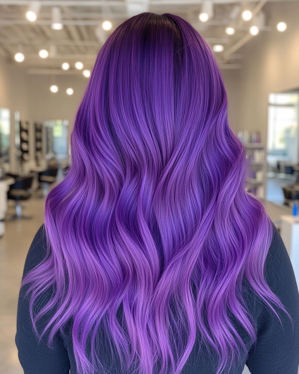 Long Vibrant Violet Waves
