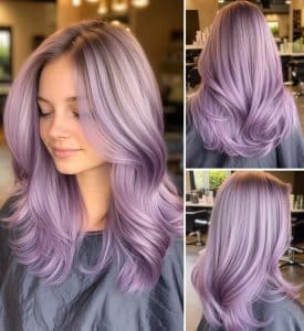 Pastel Lilac Bloom Hair