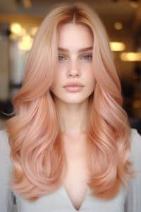 Peachy Rose Gold Hair 