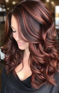 Reddish Brown Highlighted Hair
