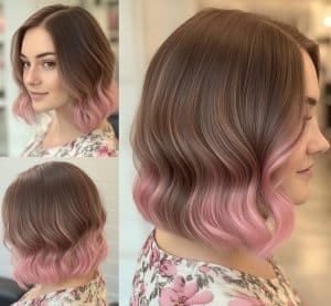 Rosewood Pink Ombre Hair