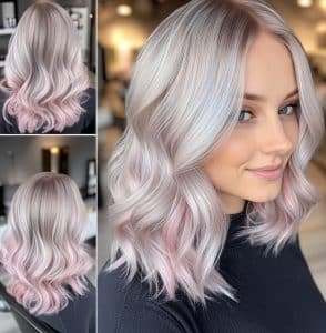 Silver Rose Peekaboo Hair 
