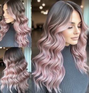 Smoky Rose Ombre Hair