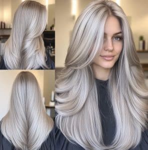 Smoky Silver Blonde Hair
