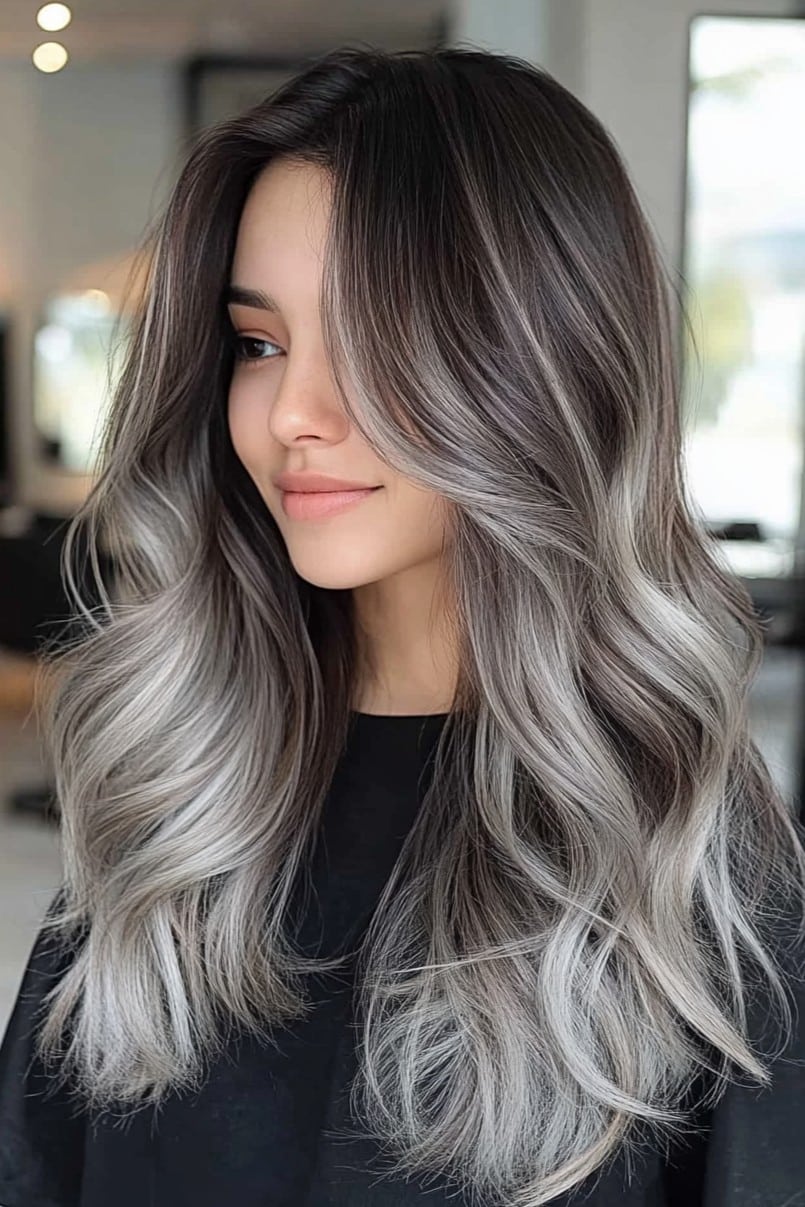 Smoky Silver Ombre