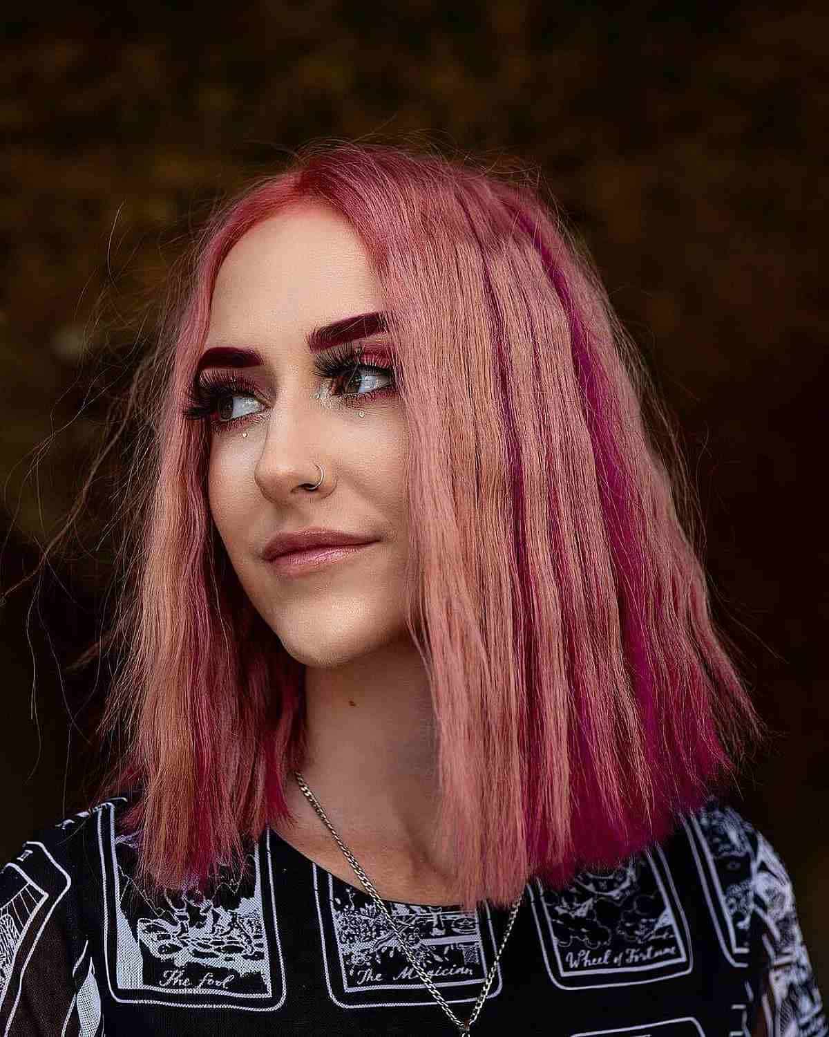 Light and Dark Pink Hair Hues