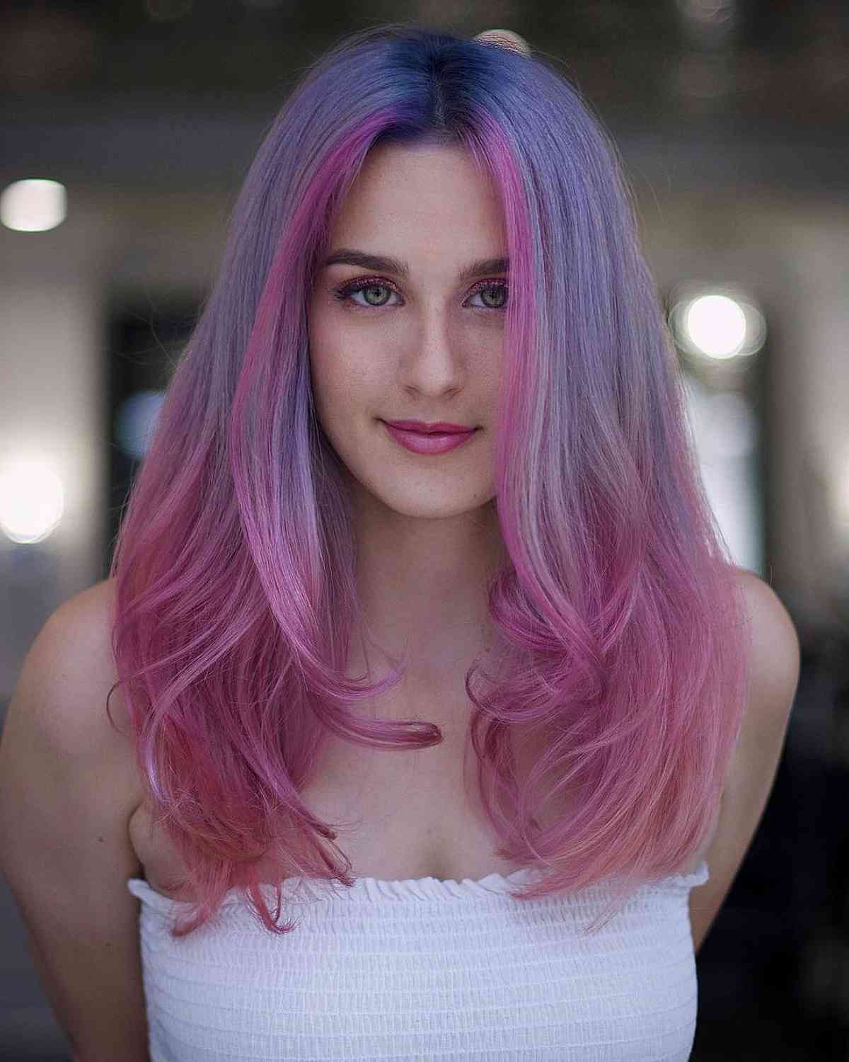 Pastel Pink and Blue Color Melt