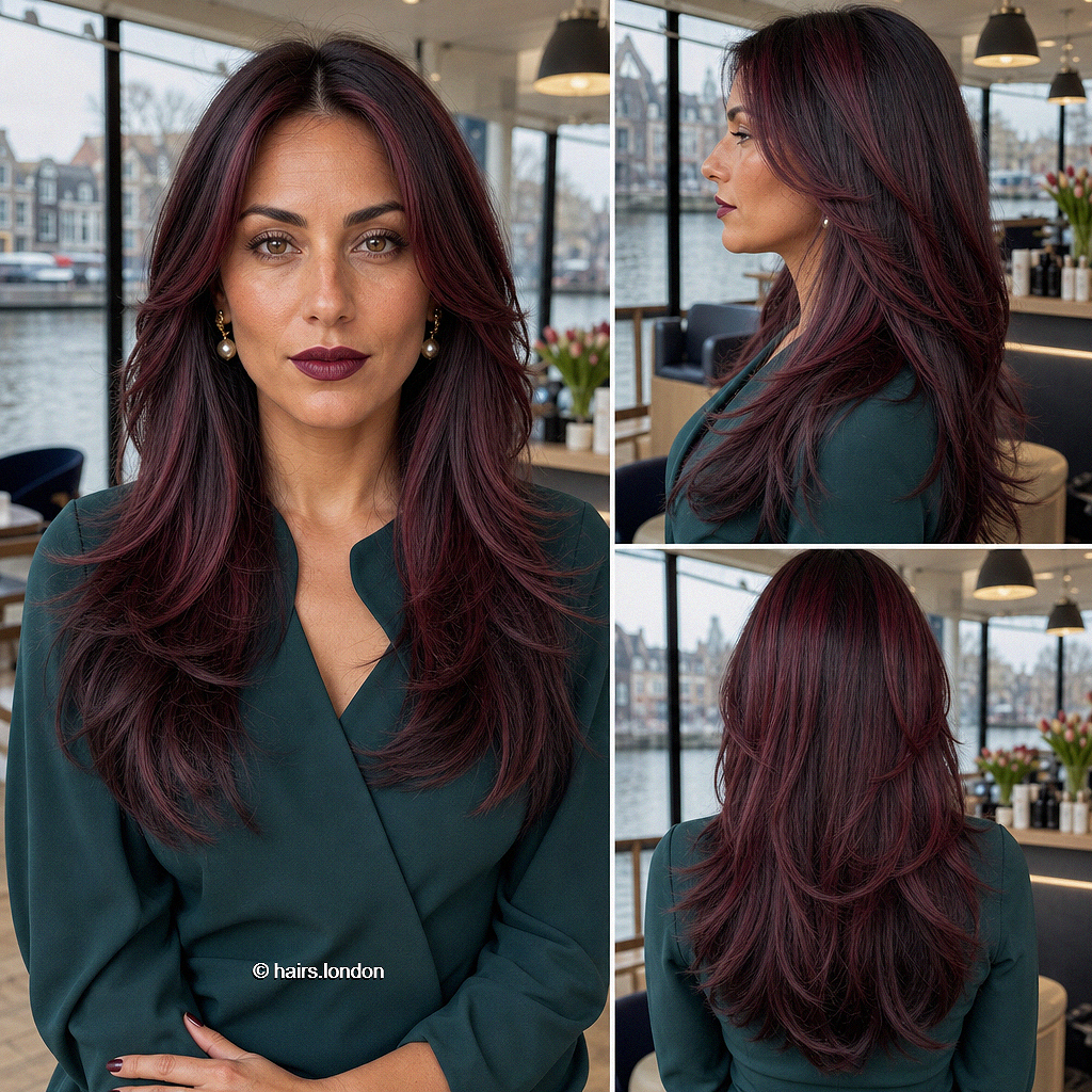 28 Beautiful Hair Colors to Compliment Brown Skin in 2026 Mulled Wine Burgundy Hair