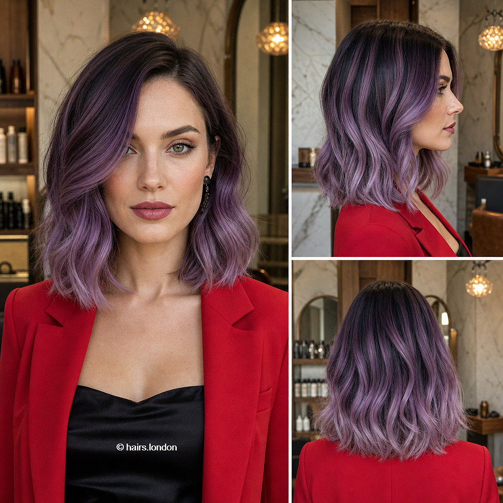 30 Stunning Purple Ombre Hair Colour Ideas for 2026 Smoky Lavender Ombre Hair