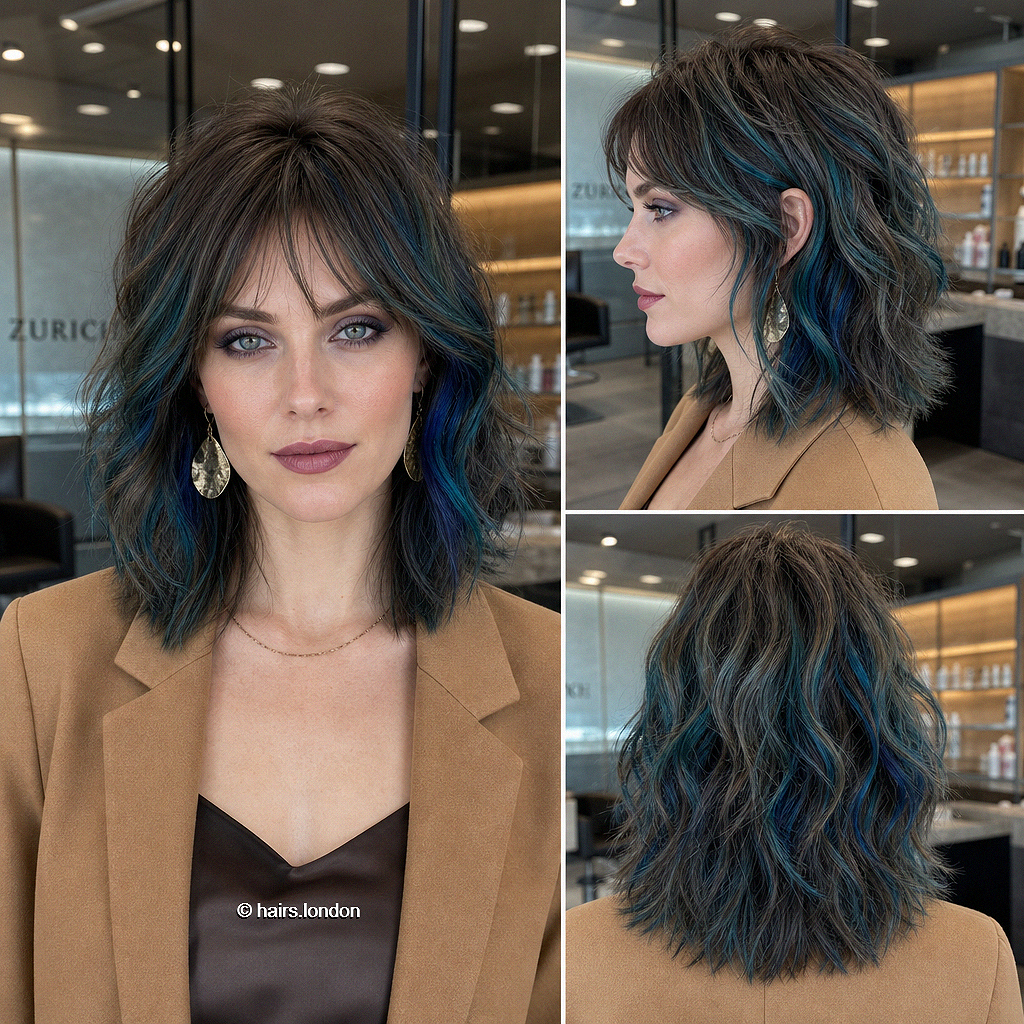36 Chic and Luxurious Hair Colors for Winter 2026 Midnight Teal Brunette Hair