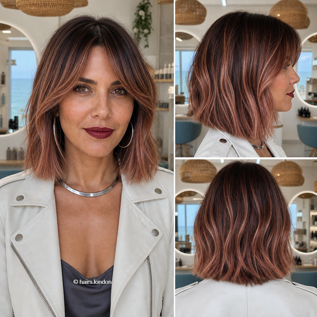 39 Bold Hair Color Ideas That Will Define 2026 Rosewood Mocha Brunette Hair