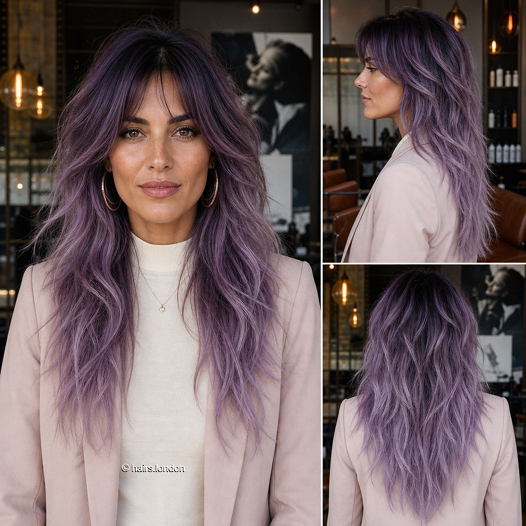 35 Stunning Purple Ombre Hair Colour Ideas for 2026 Smoky Lavender Ombre Hair