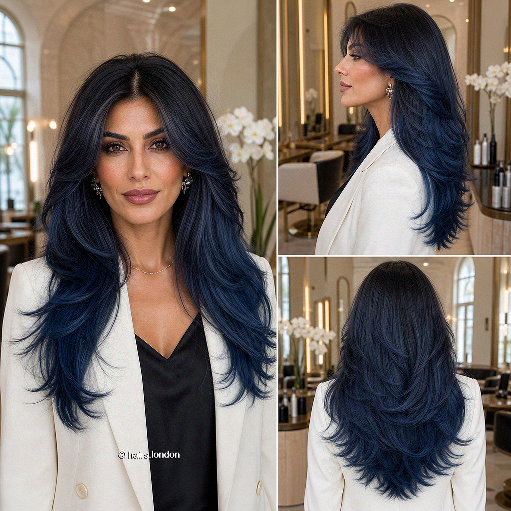 39 Bold Hair Color Ideas That Will Define 2026 Midnight Sapphire Blue Hair
