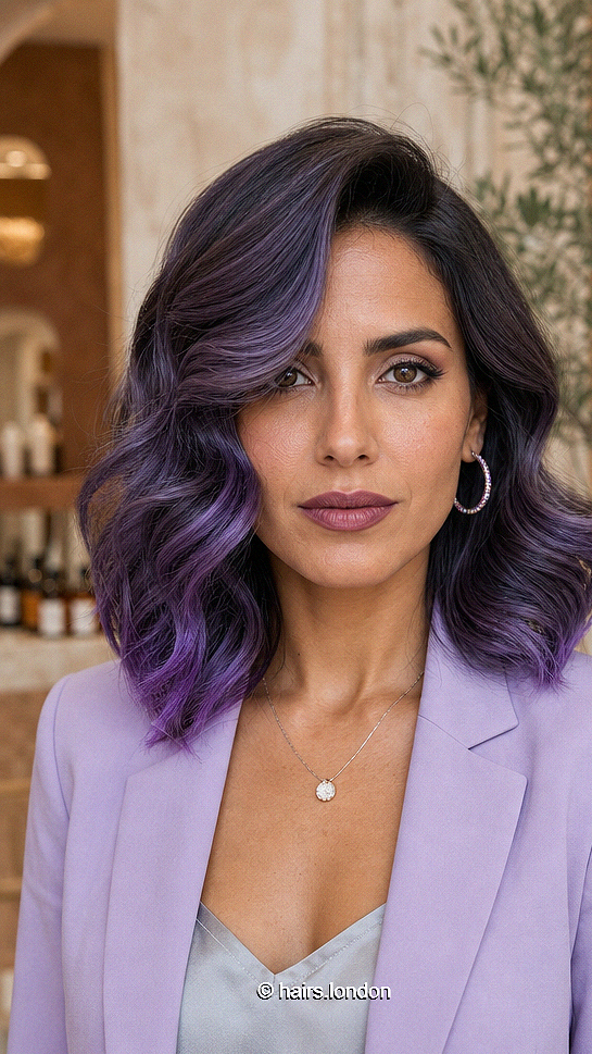 35 Stunning Purple Ombre Hair Colour Ideas for 2026 Midnight Lavender Amethyst Hair