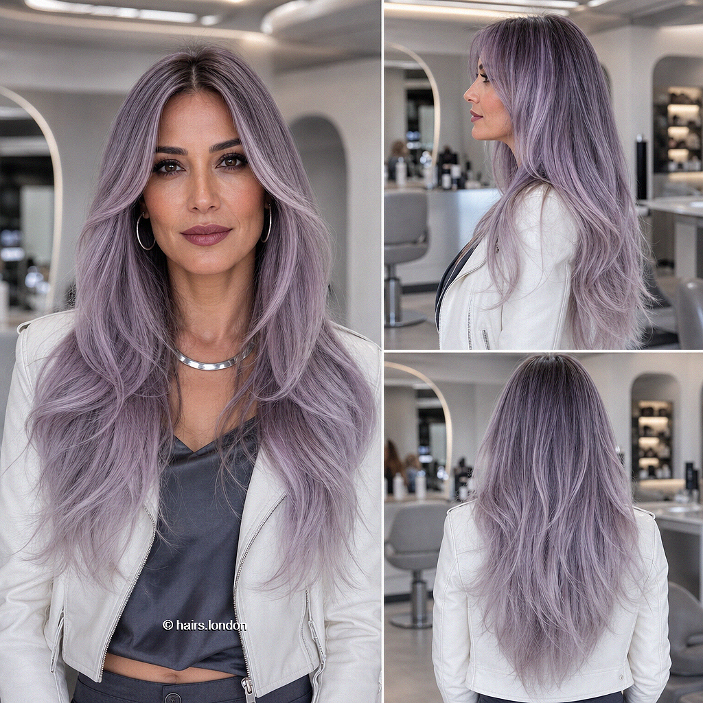 35 Stunning Purple Ombre Hair Colour Ideas for 2026 Pearl Lavender Silver Hair