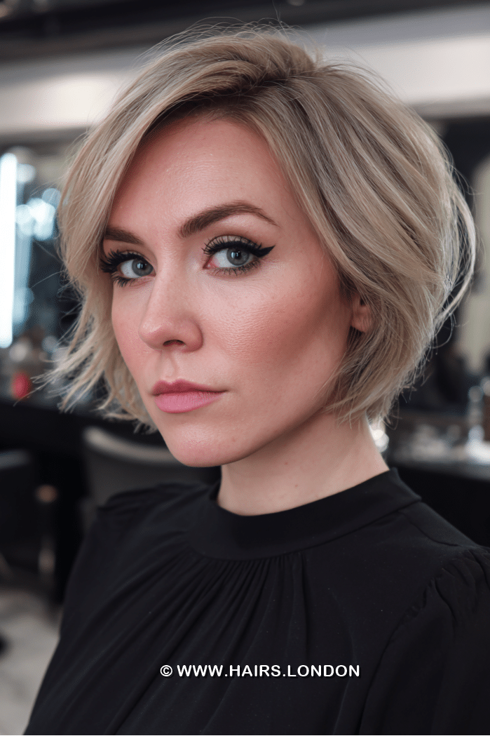 Cool Beige Blonde Bob Hair