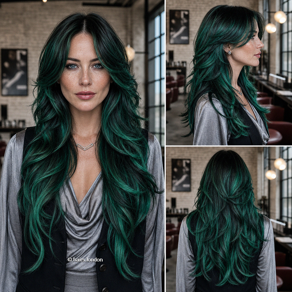 39 Bold Hair Color Ideas That Will Define 2026 Midnight Emerald Teal Hair