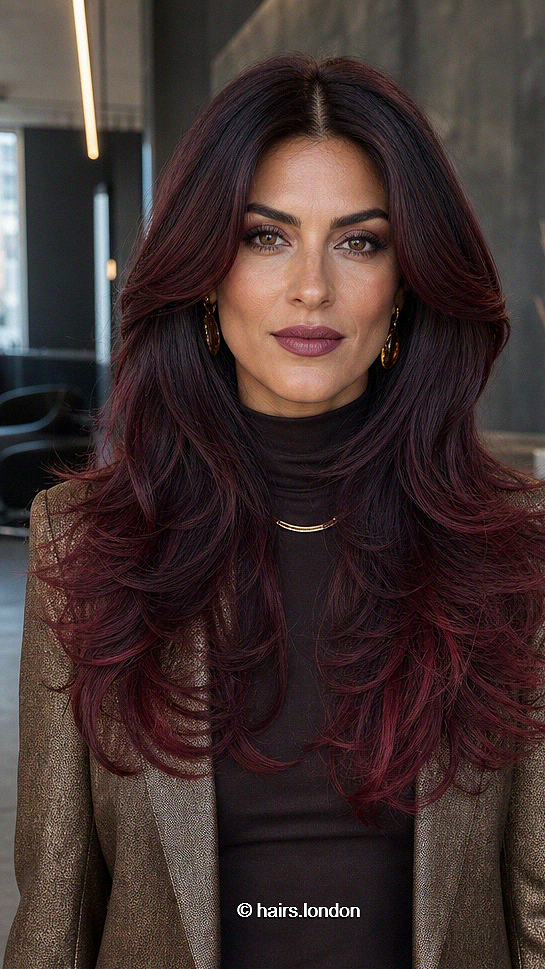40 Burgundy Balayage Hair Color Ideas for a Cool Reddish Hue Black Cherry Merlot Hair