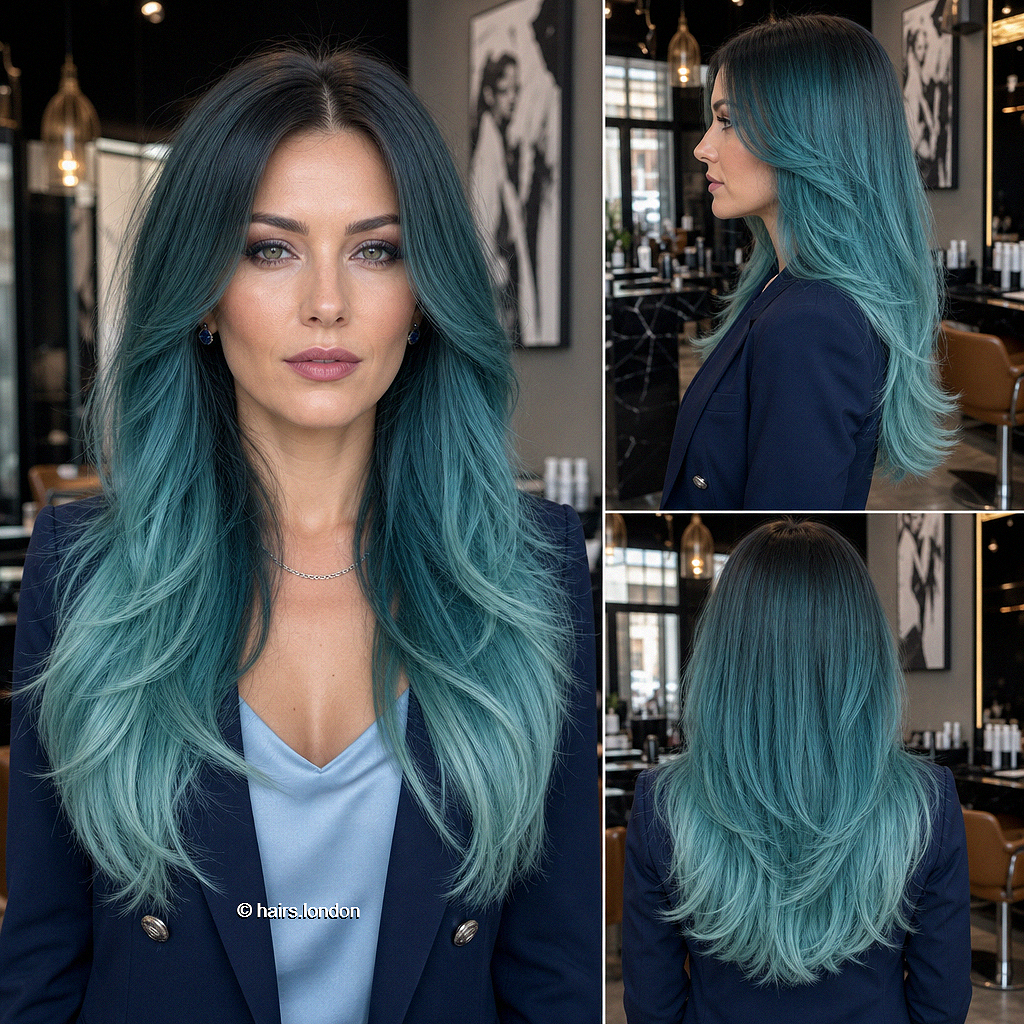 43 Best Hair Color Ideas For Every Style Midnight Teal Ombre Hair