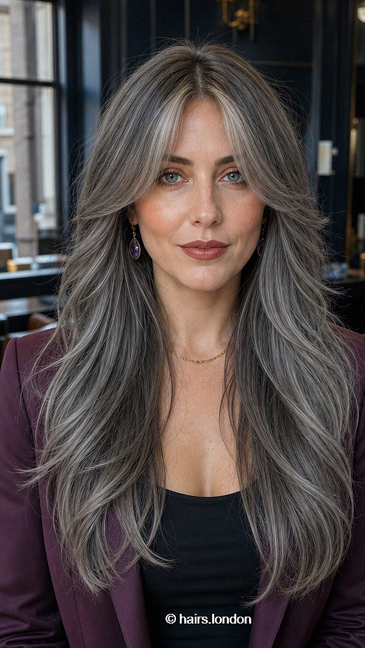 46 Best Ash Blonde Balayage Hair Colors for Every Skin Tone Smoky Graphite Silver Hair