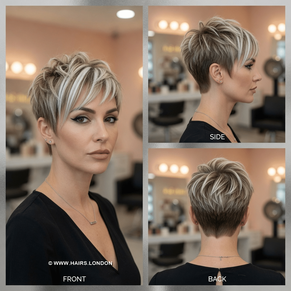 Icy Ash Blonde Pixie Hair