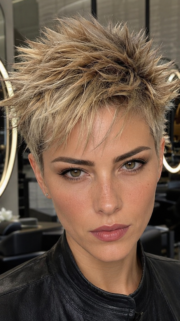 64 Creative Blonde Pixie Cuts to Try This Year Champagne Sand Texture Hair