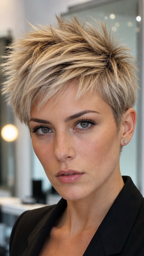70 Creative Blonde Pixie Cuts to Try This Year Vanilla Champagne Frost Hair