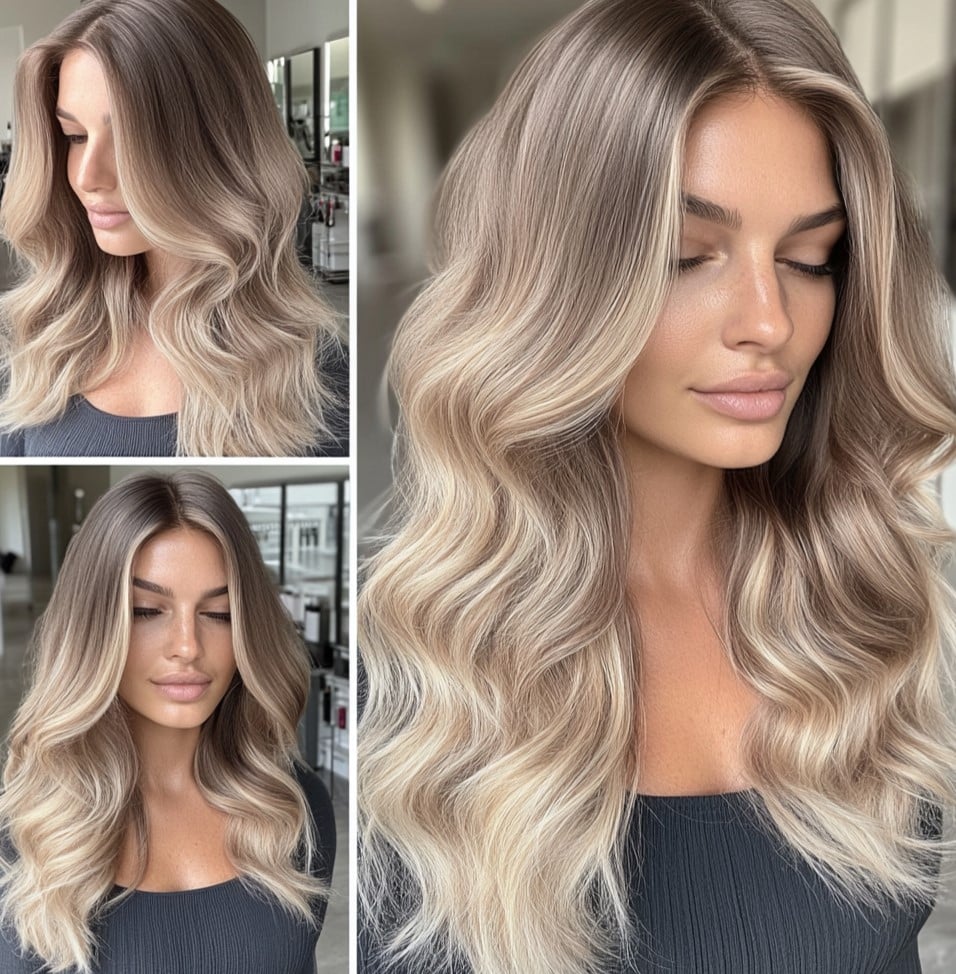 Ash Blonde Balayage Hair