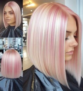 Baby Pink Champagne Hair