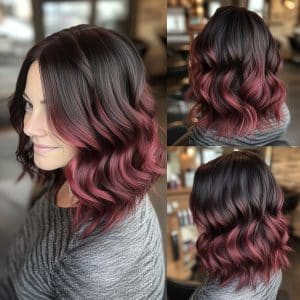 Black Cherry Balayage Hair
