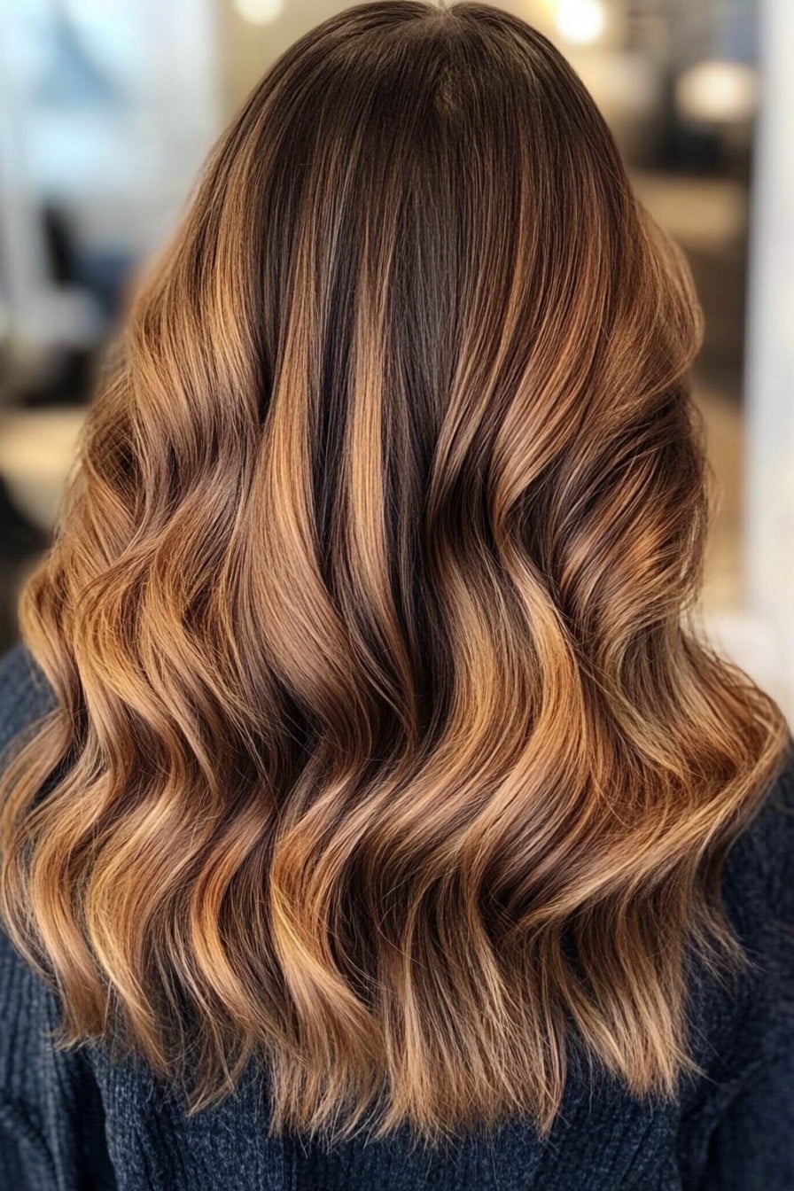 Bronze Copper Balayage Hair