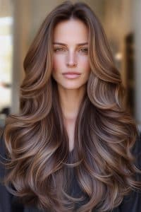 Brown Hair with Golden Highlights