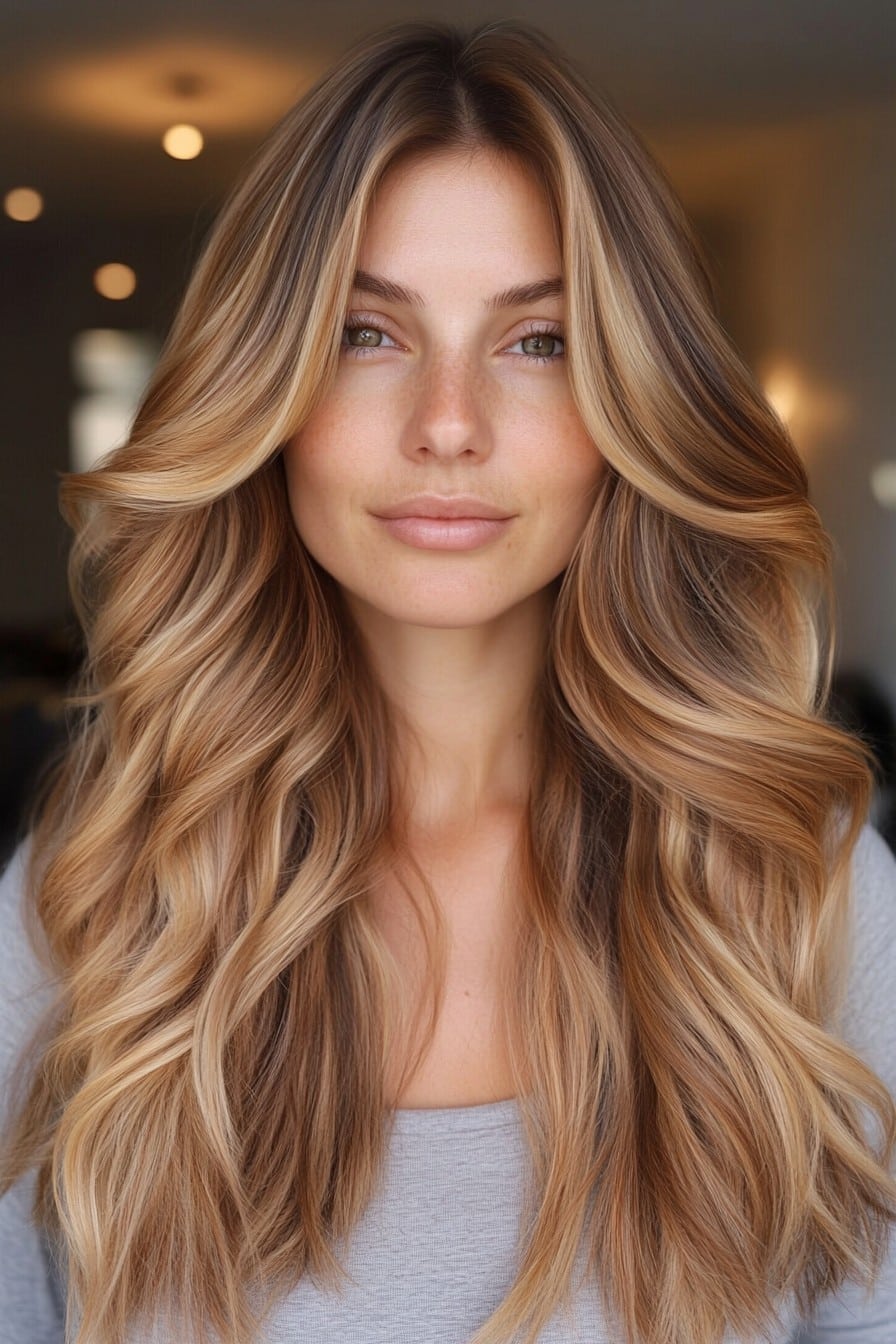 Brown Hair with Highlights