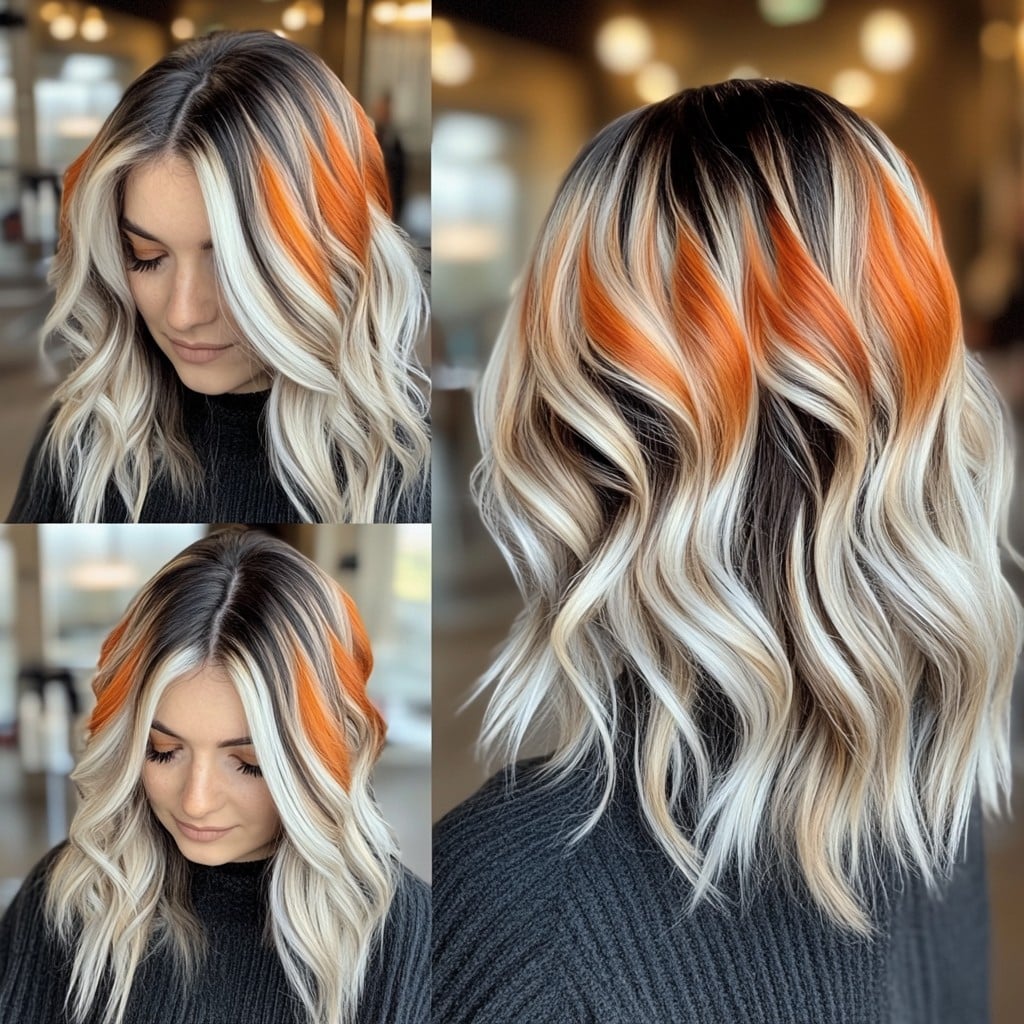 Calico Orange and Platinum Hair