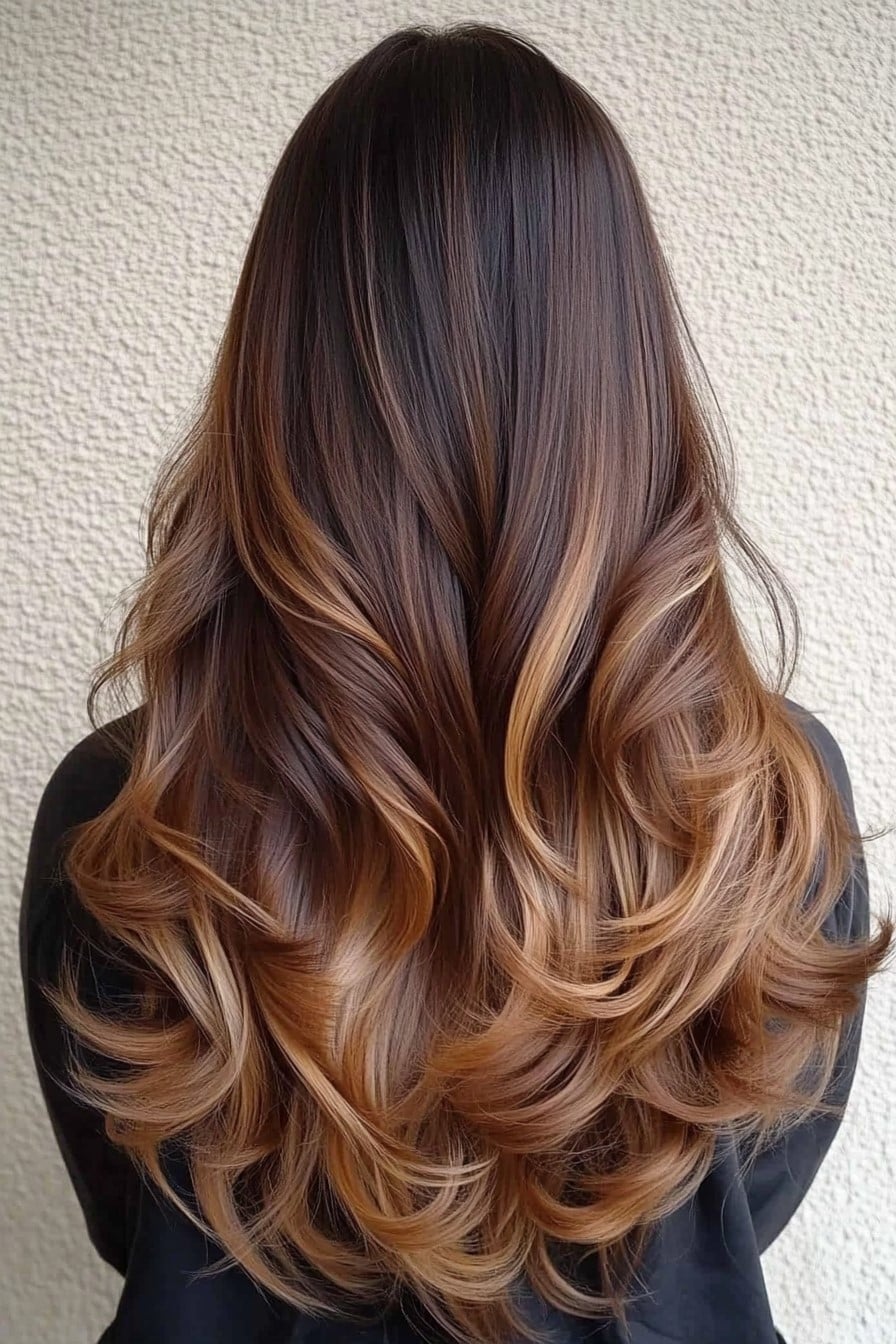 Caramel Reverse Ombre Elegance