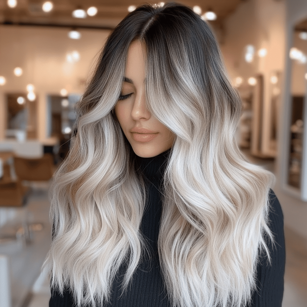 Champagne Blonde with Face-Framing Layers