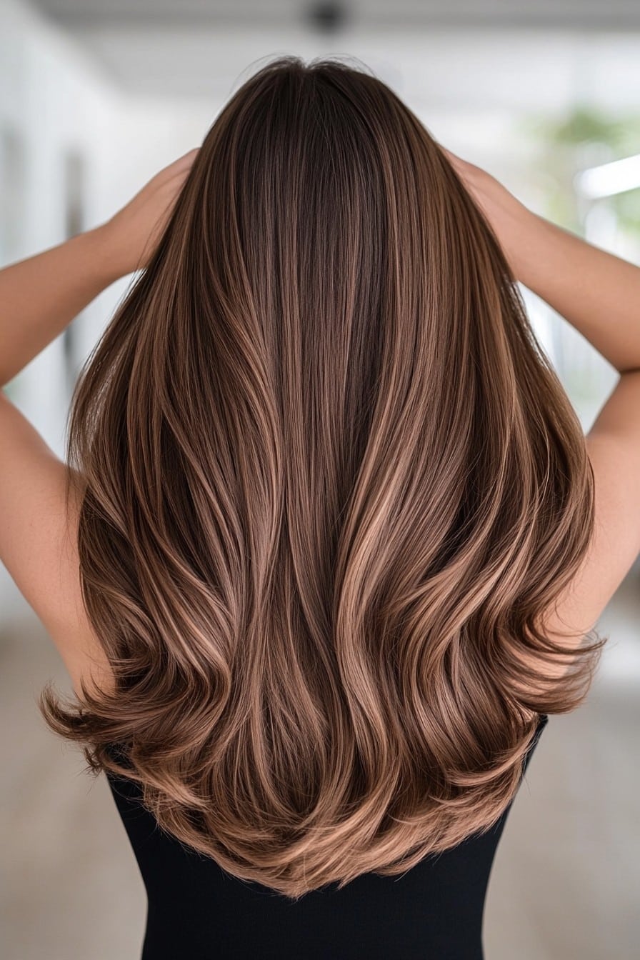Chocolate Brown with Caramel Highlights
