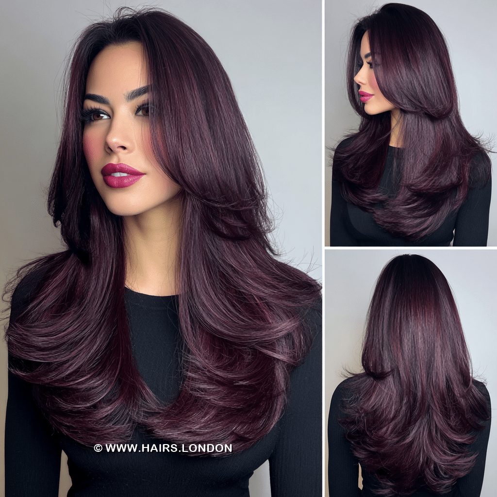 Deep Merlot Wine Hair