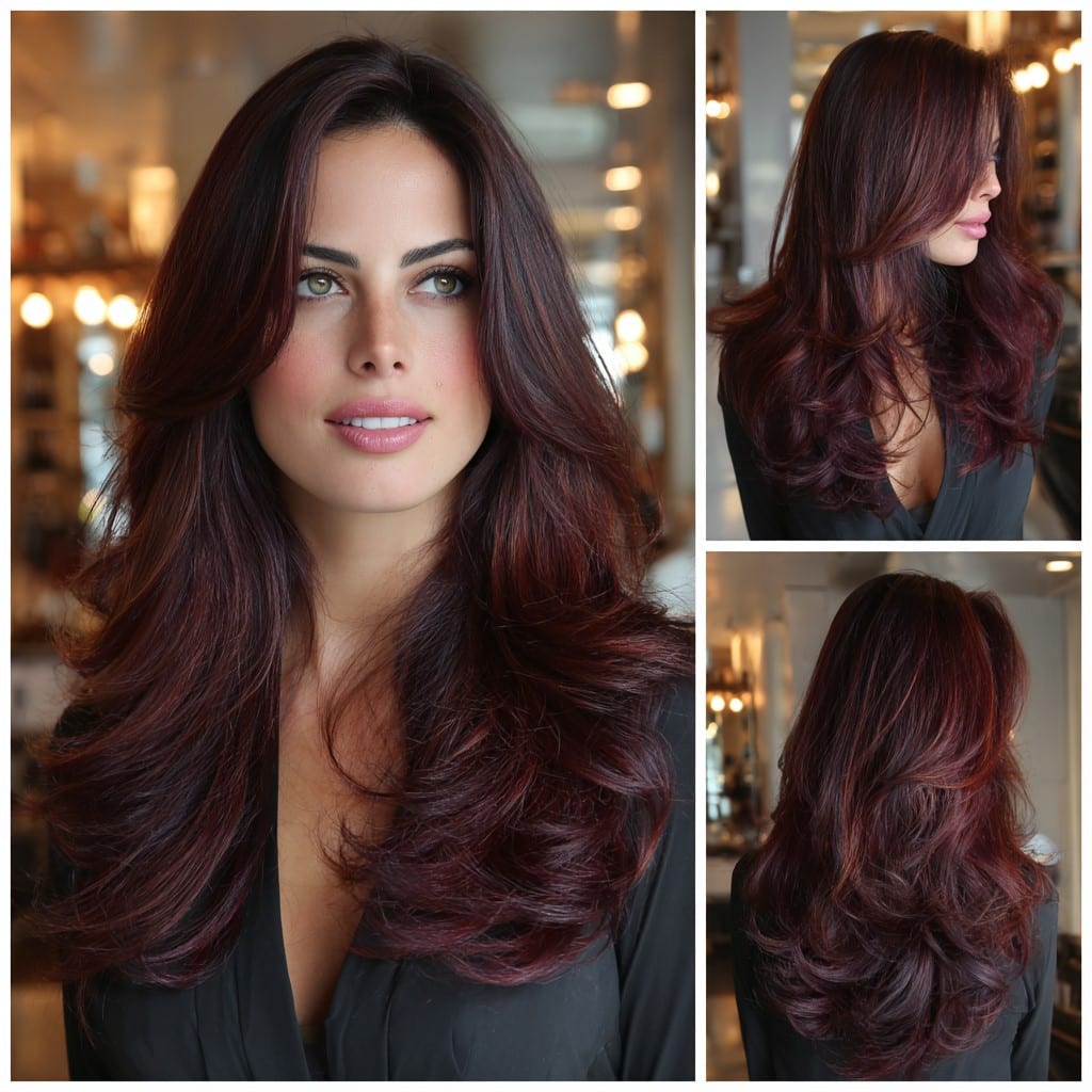 Deep Wine Red Hair
