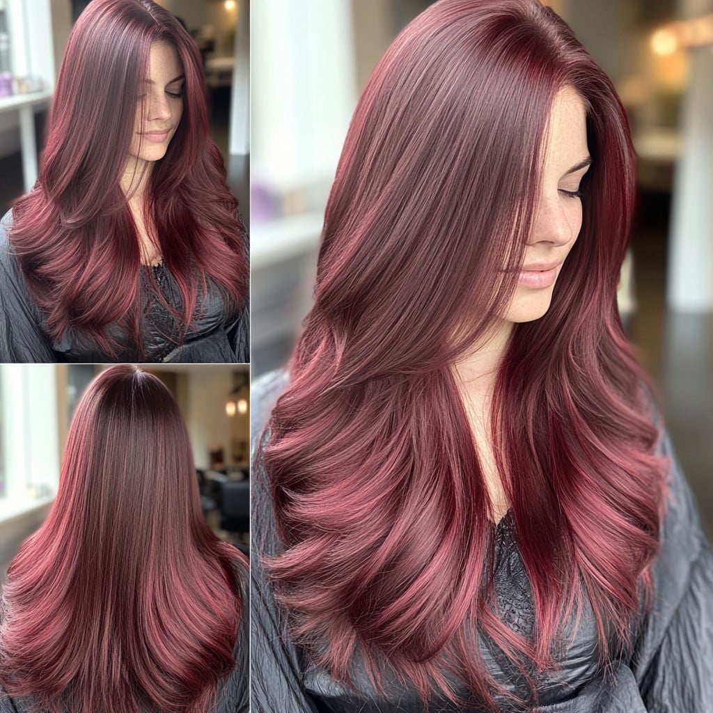 Glossy Cherry Red Hair