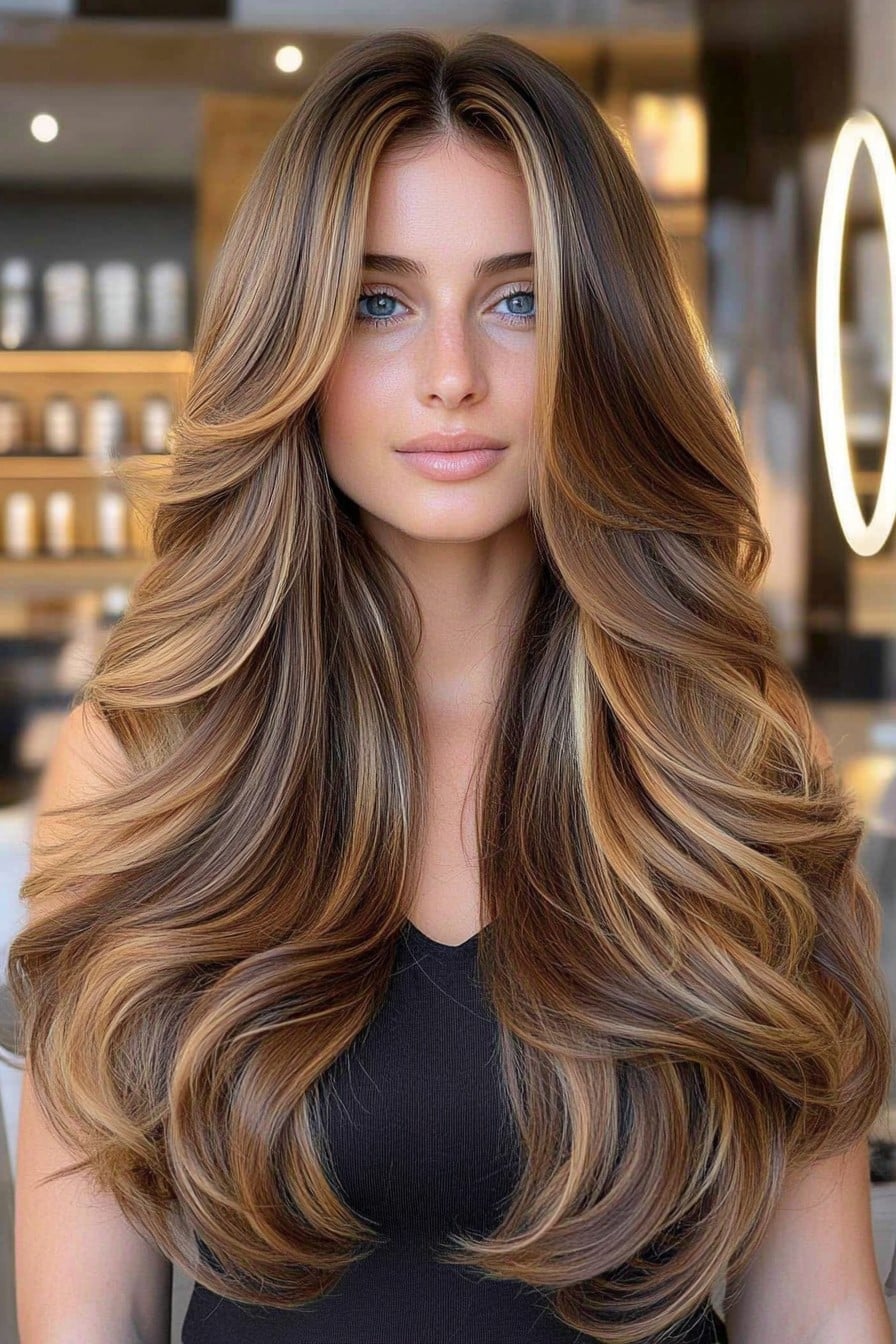 Golden Chestnut Balayage Hair