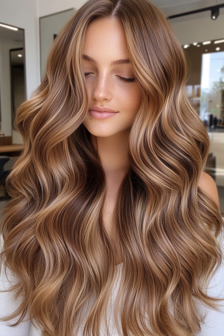 43 Lovely Dark Brown Hair with Highlights to Try This Year Honey-Touched Brunette Hair
