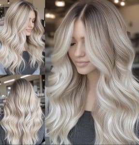 Icy Blonde Balayage Hair