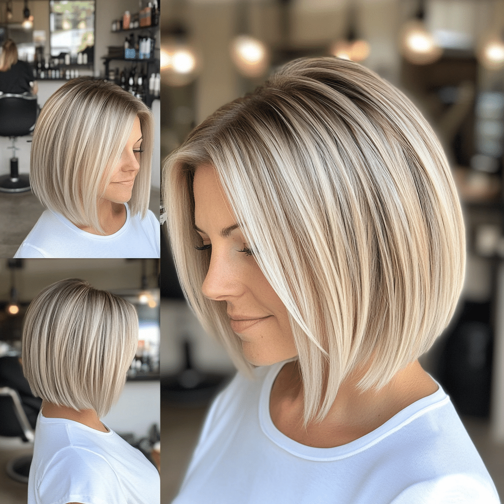 Icy Blonde Bob Hair