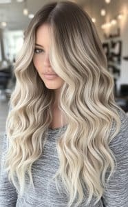 Icy Blonde with Soft Lowlights Hair